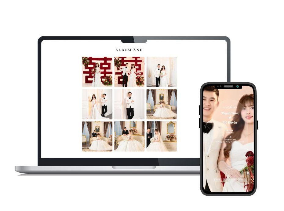 Mẫu thiệp lãng mạng Tùng & Duyên